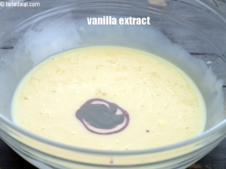 Step 9 – Add&nbsp;<a href="https://www.tarladalal.com/glossary-vanilla-extract-1248i">vanilla extract</a>.