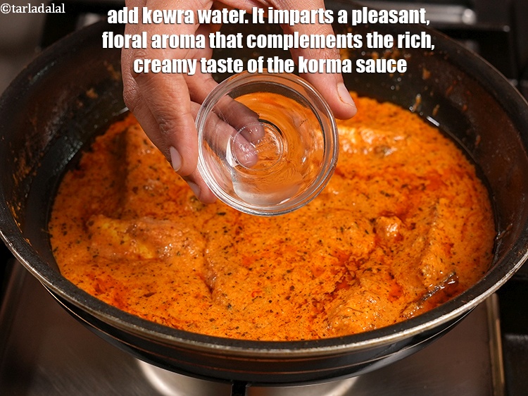 स्टेप 41 – १/४ टी-स्पून&nbsp;<a href=""https://www.tarladalal.com/glossary-kewra-water-panadanas-water-kewra-water-kevda-pani-hindi-648i"">केवड़ा जल</a>&nbsp;डालें। यह एक सुखद, फूलों की सुगंध …