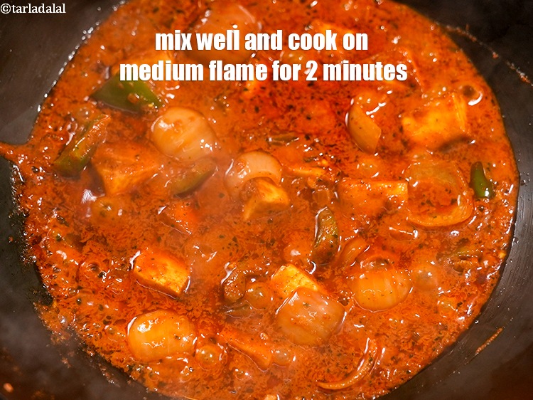 Step 43 – <p>Mix well and cook on medium flame for 2 minutes.</p>