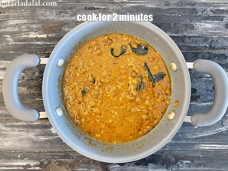 Step 50 – Cook on a medium flame for 1 to 2 minutes, while stirring occasaionally.