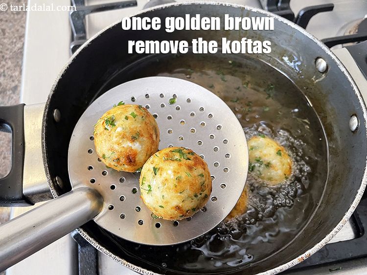 Step 41 – Check with a spatula if the koftas are done. Once they look golden brown, take …