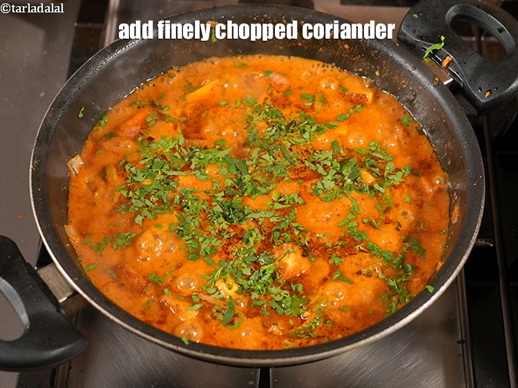 Step 43 – Add 1 tbsp finely <a href="https://www.tarladalal.com/glossary-chopped-coriander-783i">chopped coriander (dhania)</a>.