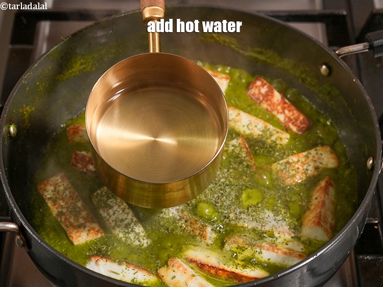 Step 44 – Add &frac12; cup hot water.