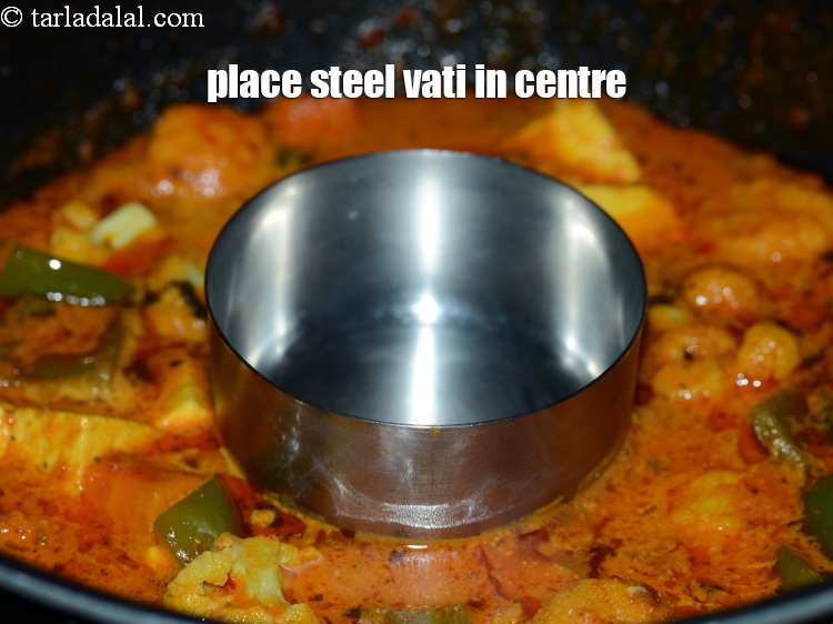 Step 45 – Place a steel vati in the centre.