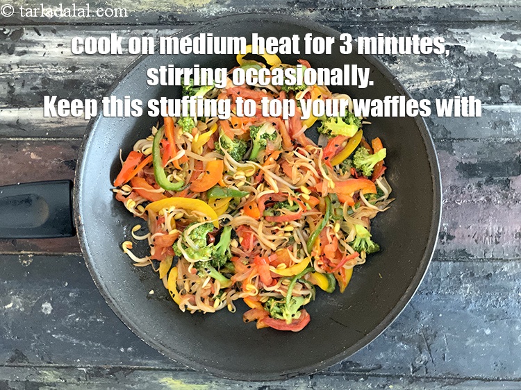 Step 46 – Cook on a medium flame for 3 minutes, while stirring occasionally.