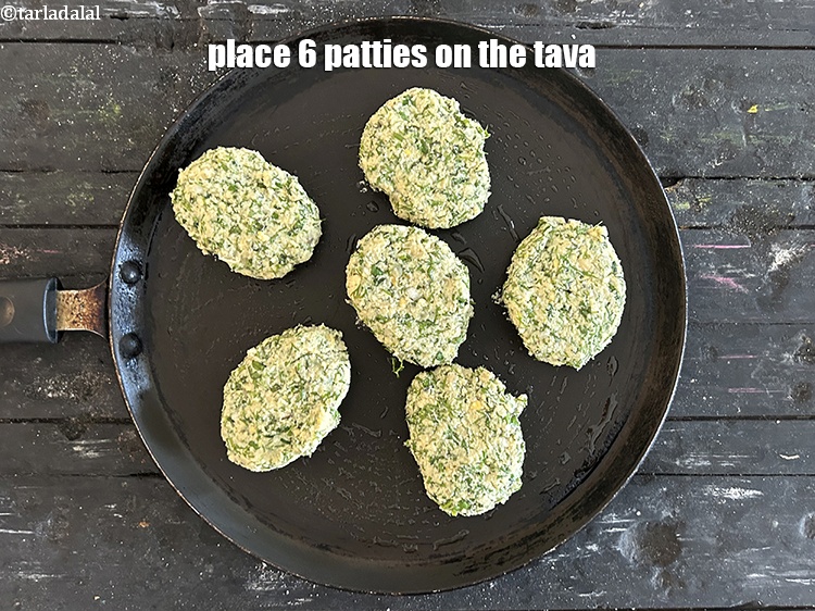Step 46 – Place 6 patties on the tava.