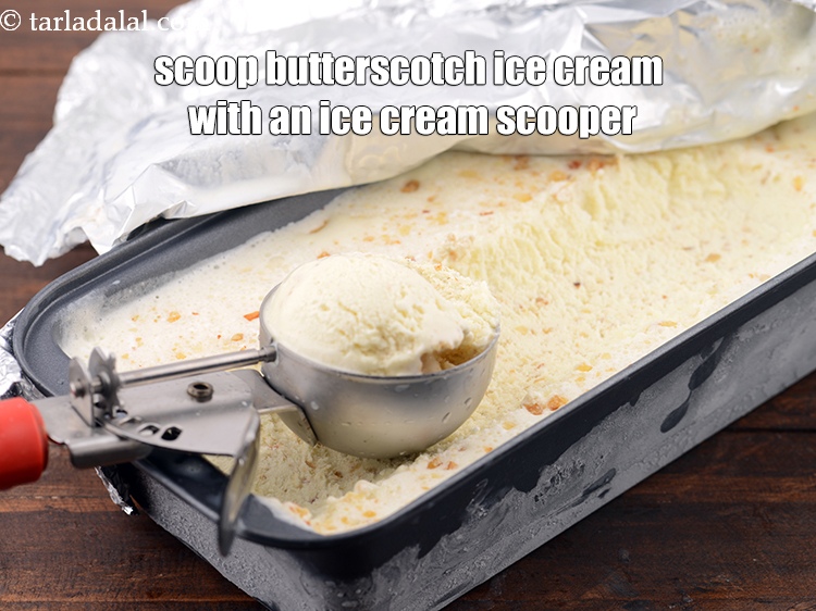 Step 45 – Scoop<strong>&nbsp;</strong><strong>butterscotch ice cream recipe, 2 ways | Indian butterscotch ice cream with whipped cream | …