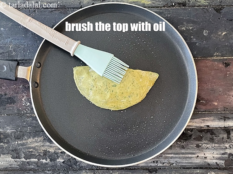 Step 45 – <meta charset="UTF-8" />Brush the top with oil.&nbsp;