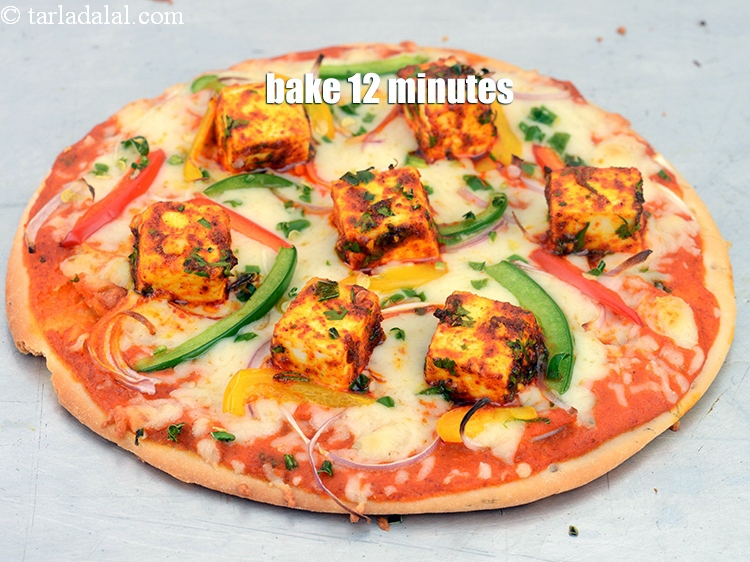 Step 47 – Bake in a pre-heated oven at 200&deg;C (400&deg;F for 12 minutes or till the pizza …
