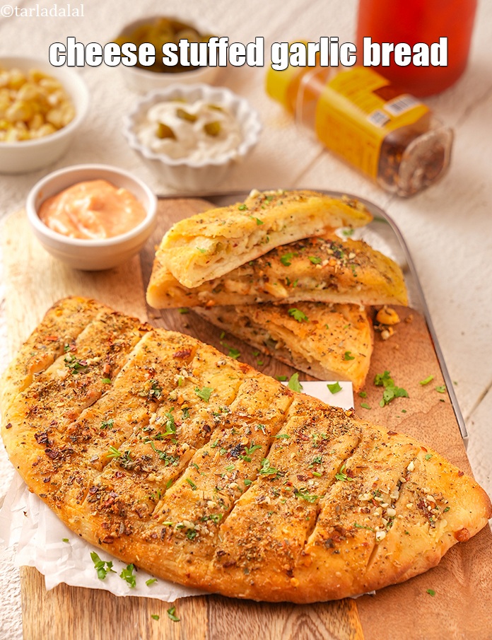 Step 47 – Serve <strong>dominos style cheese garlic bread</strong> immediately.