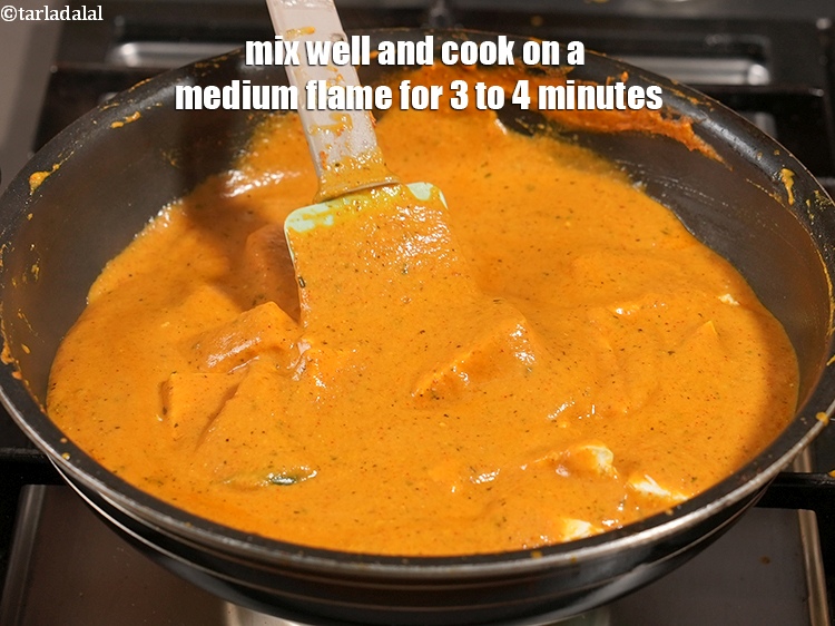 Step 46 – Mix well and cook on a medium flame for 3 to 4 minutes.