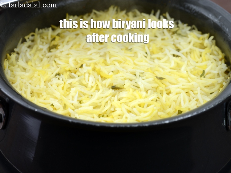 Step 51 – This is how biryani looks after cooking.