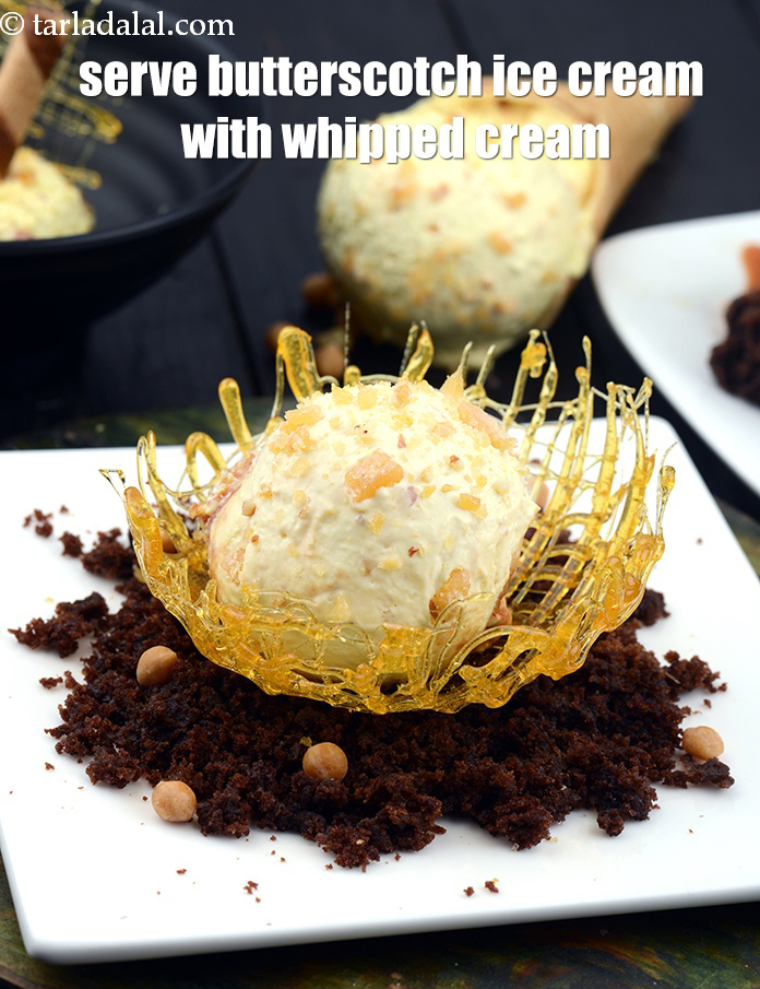 Step 46 – Serve <strong>butterscotch ice cream, 2 ways&nbsp;| Indian butterscotch ice cream with whipped cream | homemade …