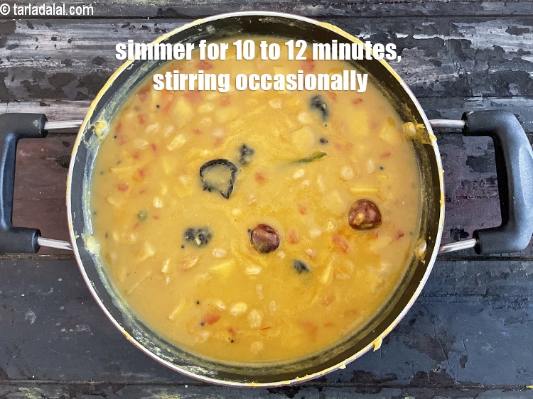 Step 46 – Simmer for 10 to 12 minutes, while stirring occasionally.