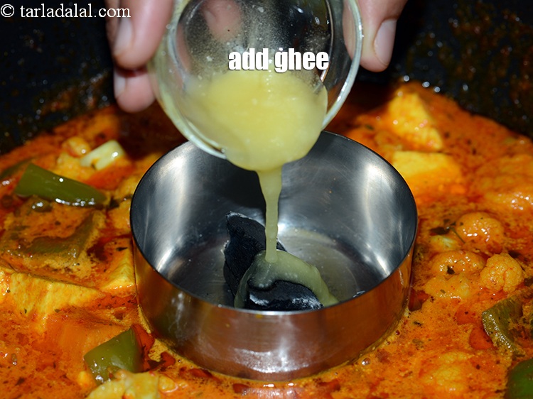 Step 47 – Add 1 tsp ghee.