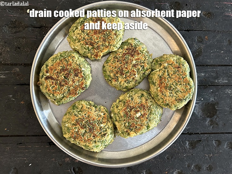 Step 48 – Drain cooked patties on absorbent paper and keep aside.