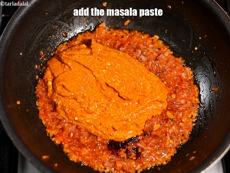 Step 47 – Add the masala paste.