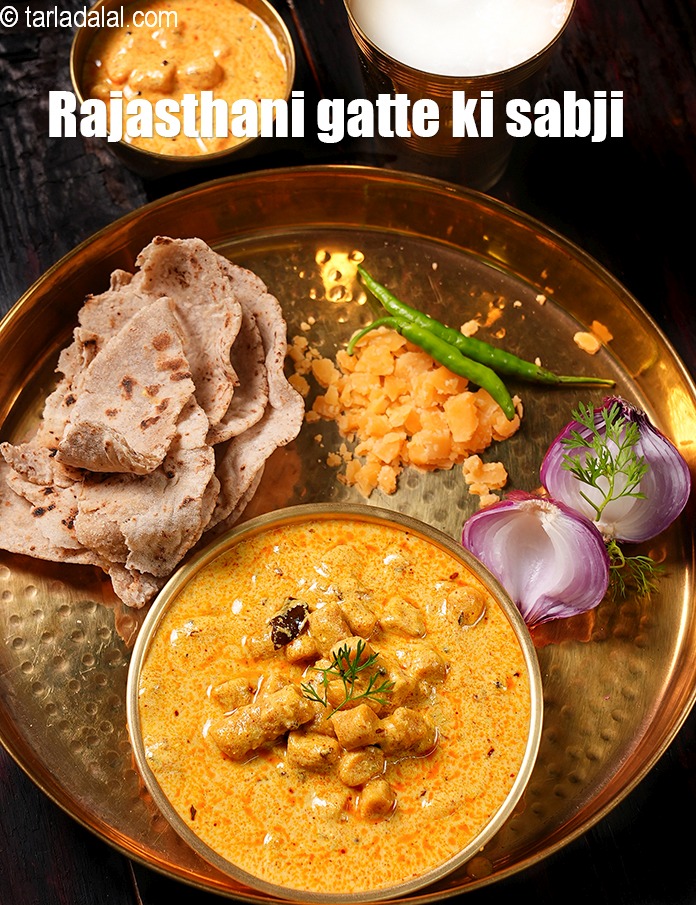 Step 48 – Serve <strong>gatte ki kadhi recipe | Marwadi gatte ki sabji | besan ki gatta kadhi …