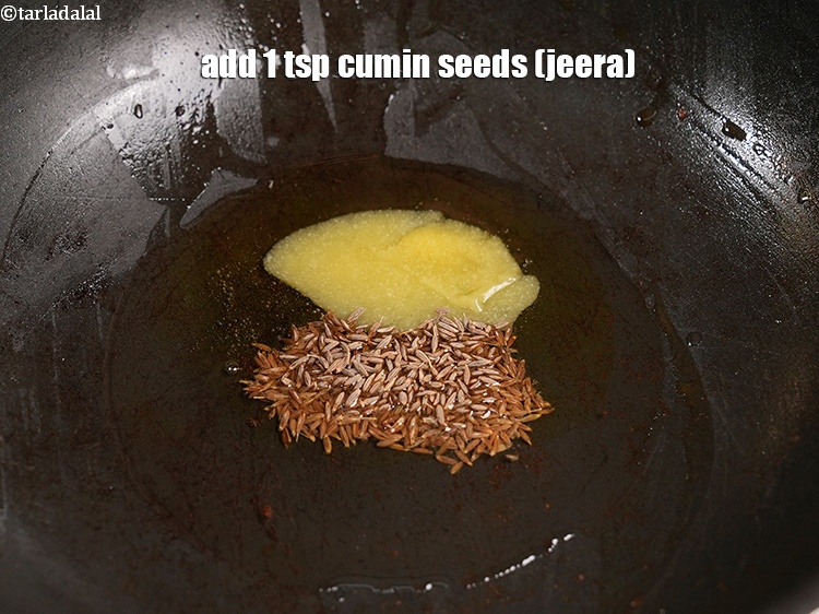 Step 48 – Add&nbsp;1 tsp&nbsp;<a href="https://www.tarladalal.com/glossary-cumin-seeds-jeera-zeera-381i">cumin seeds (jeera)</a>.