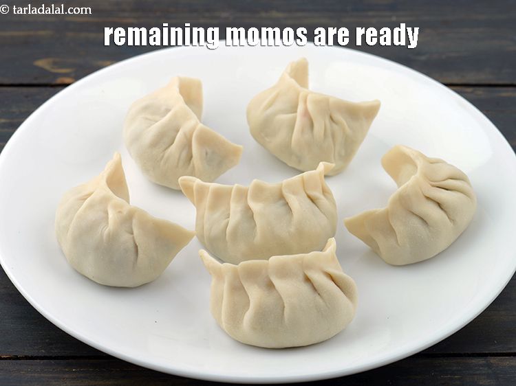Step 51 – Repeat the process to make remaining momos. If you are making all and keeping make …