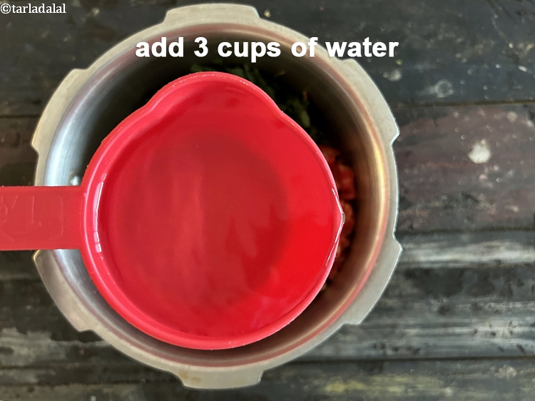 Step 14 – Add 3 cups of water.