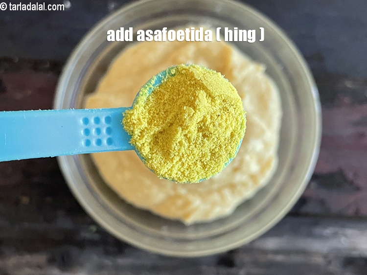 Step 13 – Add&nbsp;<meta charset="UTF-8" />1/2 tsp&nbsp;<a href="glossary-asafoetida-hing-113i">asafoetida (hing)</a>.