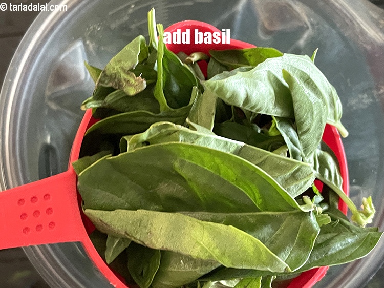 Step 6 – Add&nbsp;<meta charset="UTF-8" />1 cup&nbsp;<a href="glossary-basil-185i">basil</a>.