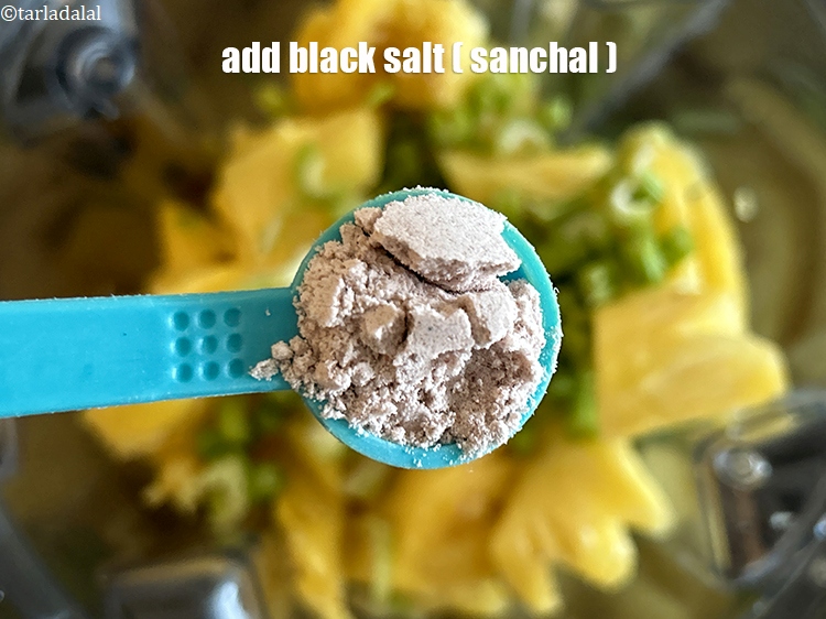 Step 8 – Add 1/2&nbsp;tsp&nbsp;<a href="glossary-black-salt-sanchal-kala-namak-422i">black salt (sanchal)</a>&nbsp;(optional).