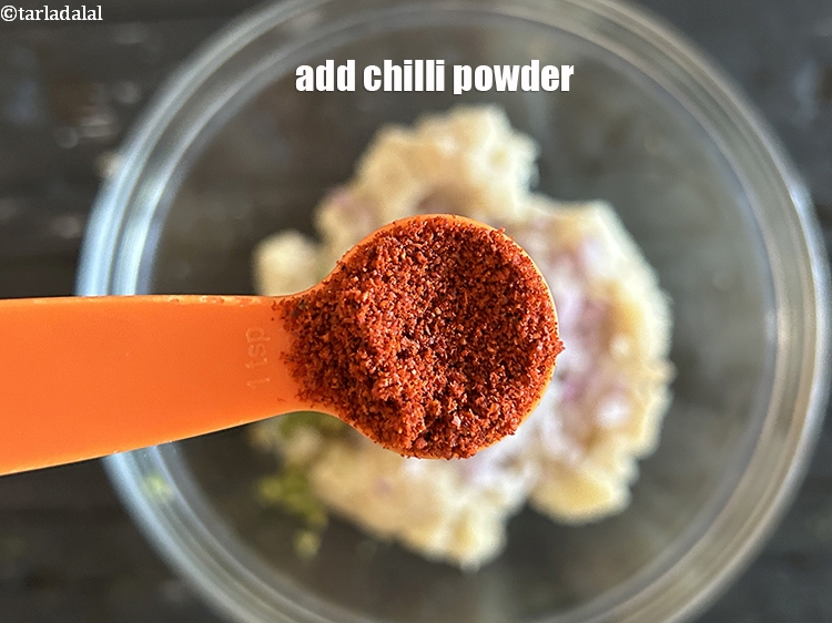 Step 19 – Add&nbsp;<meta charset="UTF-8" />1 tsp&nbsp;<a href="glossary-chilli-powder-red-chilli-powder-339i">chilli powder</a>.