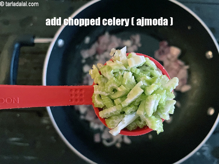Step 6 – Add&nbsp;<meta charset="UTF-8" />1 tbsp&nbsp;<a href="glossary-chopped-celery-799i">chopped celery (ajmoda)</a>.