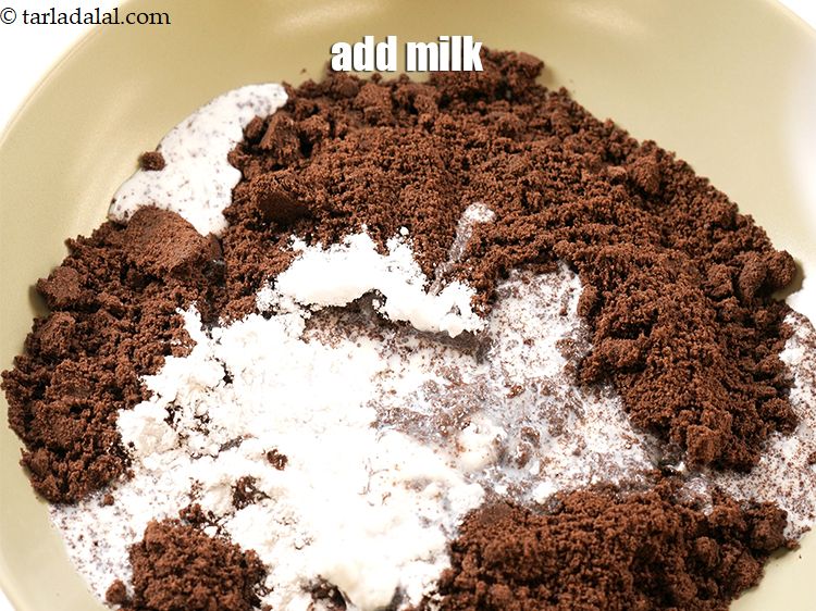 Step 6 – Add &frac34; cup of milk.