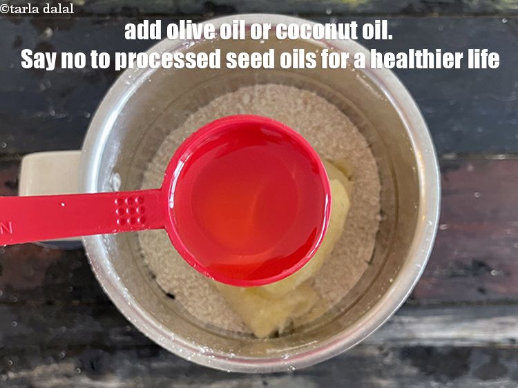 Step 25 – <meta charset="UTF-8" />Add 1 1/2 tablespoons&nbsp;olive oil or coconut oil.<strong>&nbsp;Say no to processed seed oils …