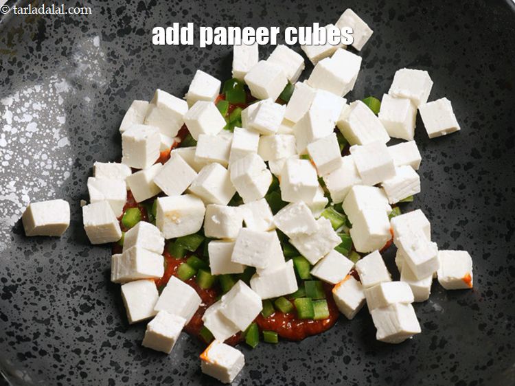 Step 6 – Add 1&frac12; cups medium sized&nbsp;<a href="https://www.tarladalal.com/glossary-paneer-cubes-cottage-cheese-cubes-1002i">paneer (cottage cheese) cubes</a>.