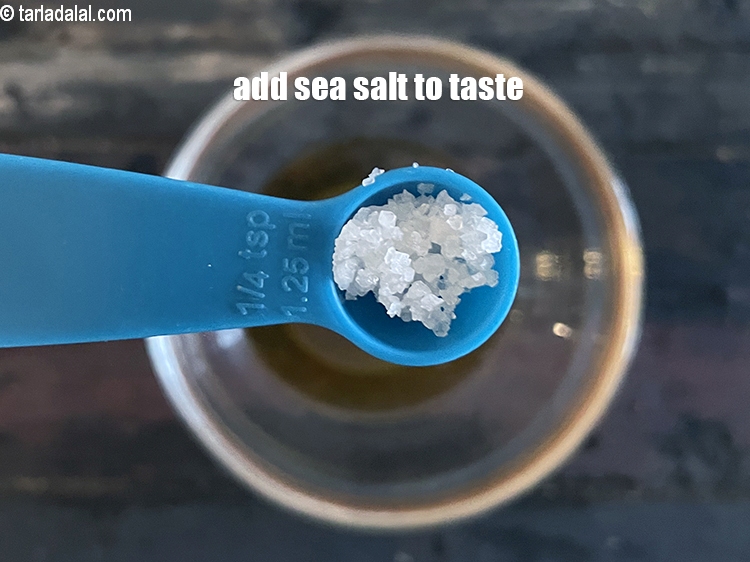 Step 7 – Add&nbsp;<meta charset="UTF-8" />1/4 tsp&nbsp;<a href="glossary-sea-salt-khada-namak-421i">sea salt (khada namak)</a>.