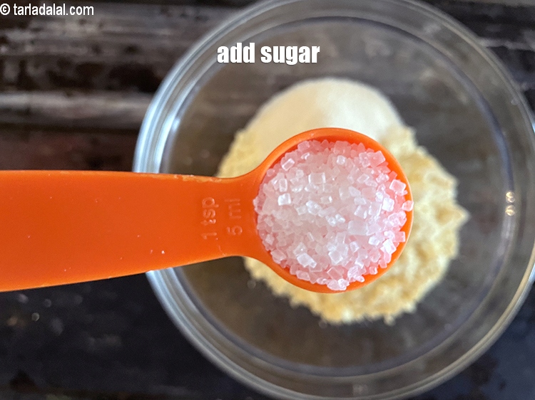Step 6 – <meta charset="UTF-8" />Add 2 tsp&nbsp;<a href="glossary-sugar-chini-shakkar-278i">sugar</a>.