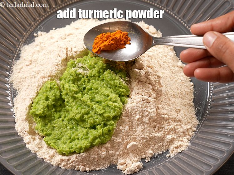 Step 6 – Add 1/4 tsp&nbsp;<a href="https://www.tarladalal.com/glossary-turmeric-powder-haldi-645i">turmeric powder (haldi)</a>.