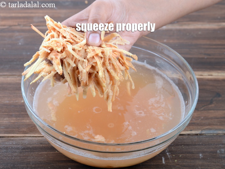 Step 6 – Squeeze it properly just before adding it to the mixture.