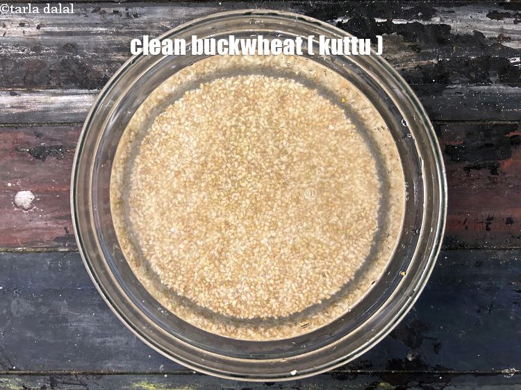 Step 4 – <meta charset="UTF-8" />Clean buckwheat (kuttu ).&nbsp;