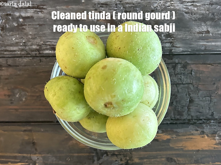 Step 6 – Cleand tinda ready for sabzi.