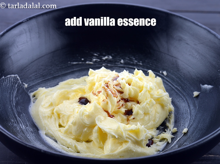 Step 6 – Add 1 tsp <a href="https://www.tarladalal.com/glossary-vanilla-essence-406i">vanilla essence</a>.