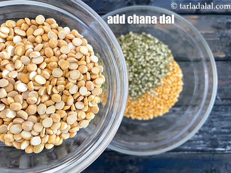 Step 6 – Add chana dal.