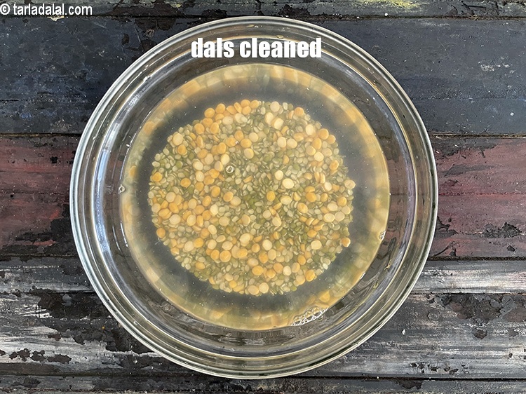 Step 6 – Dals cleaned.