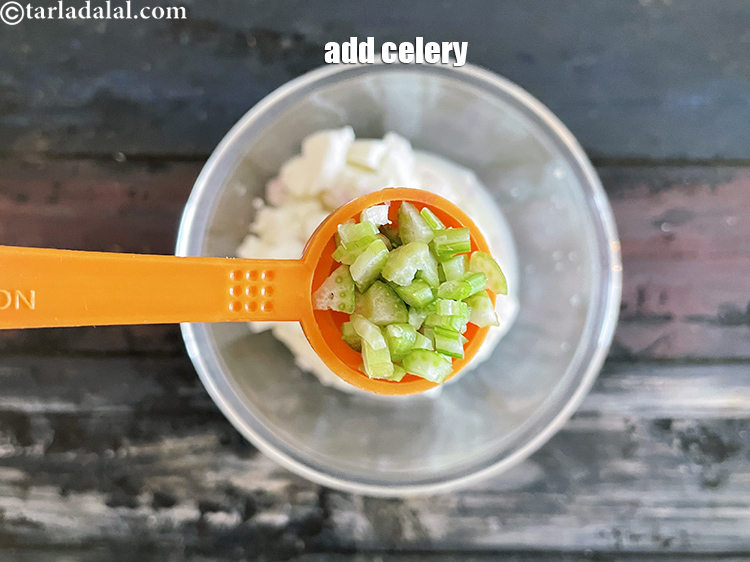 Step 10 – Add&nbsp;<meta charset="UTF-8" />2 tsp&nbsp;finely&nbsp;<a href="glossary-chopped-celery-799i">chopped celery</a>&nbsp;(ajmoda).