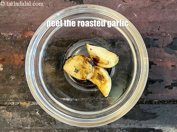 Step 14 – Peel the garlic cloves and keep aside.