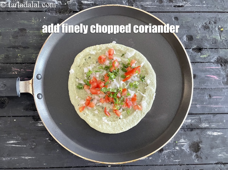 Step 38 – Add 1 tsp finely&nbsp;chopped coriander.
