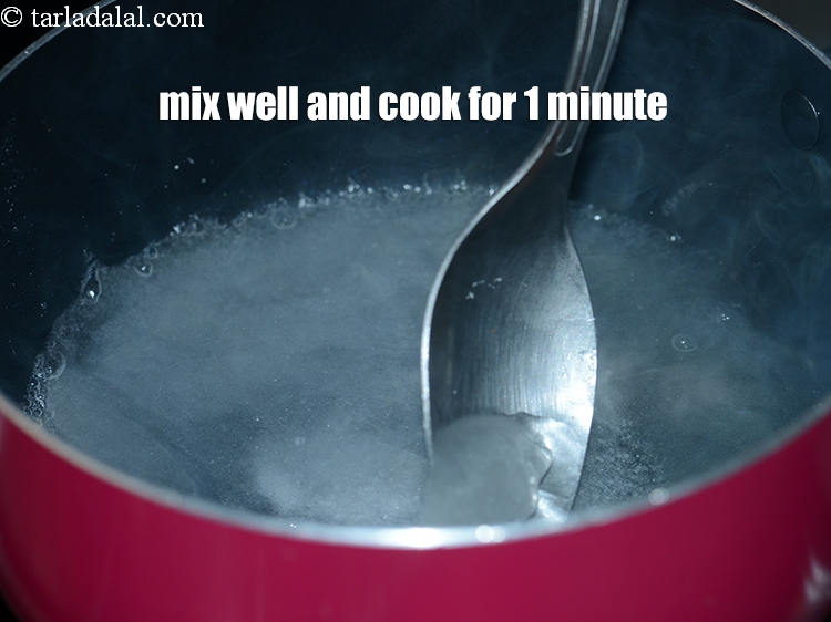 Step 7 – Mix well and cook on a medium flame for 1 minute or till the papad …