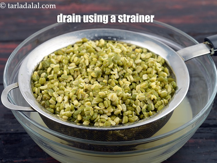 Step 6 – Drain using a strainer. This is how it looks after soaking.&nbsp;