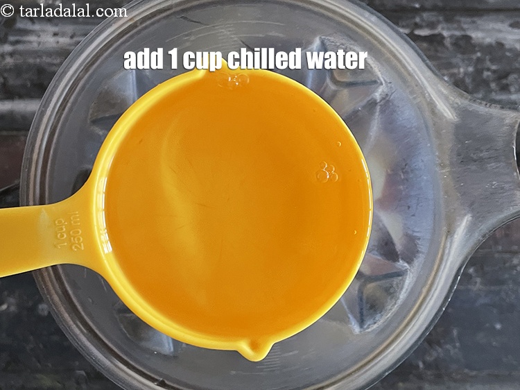 Step 9 – Add 1 cup chilled water.&nbsp;