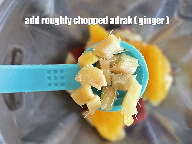Step 9 – Add&nbsp;<meta charset="UTF-8" />1/2 teaspoon&nbsp;<a href="glossary-ginger-adrak-453i">ginger (adrak)</a>&nbsp;, roughly chopped.