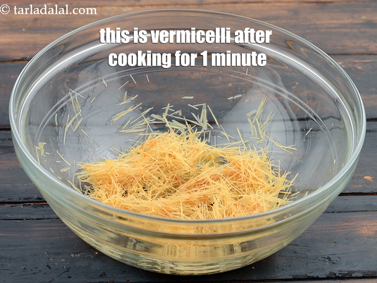 Step 6 – This is vermicelli after cooking for 1 minute.
